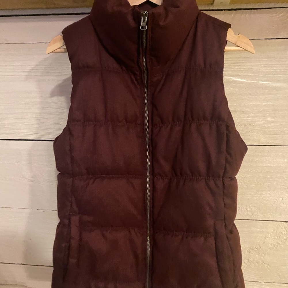 Women's Dark Maroon Puffer Vest